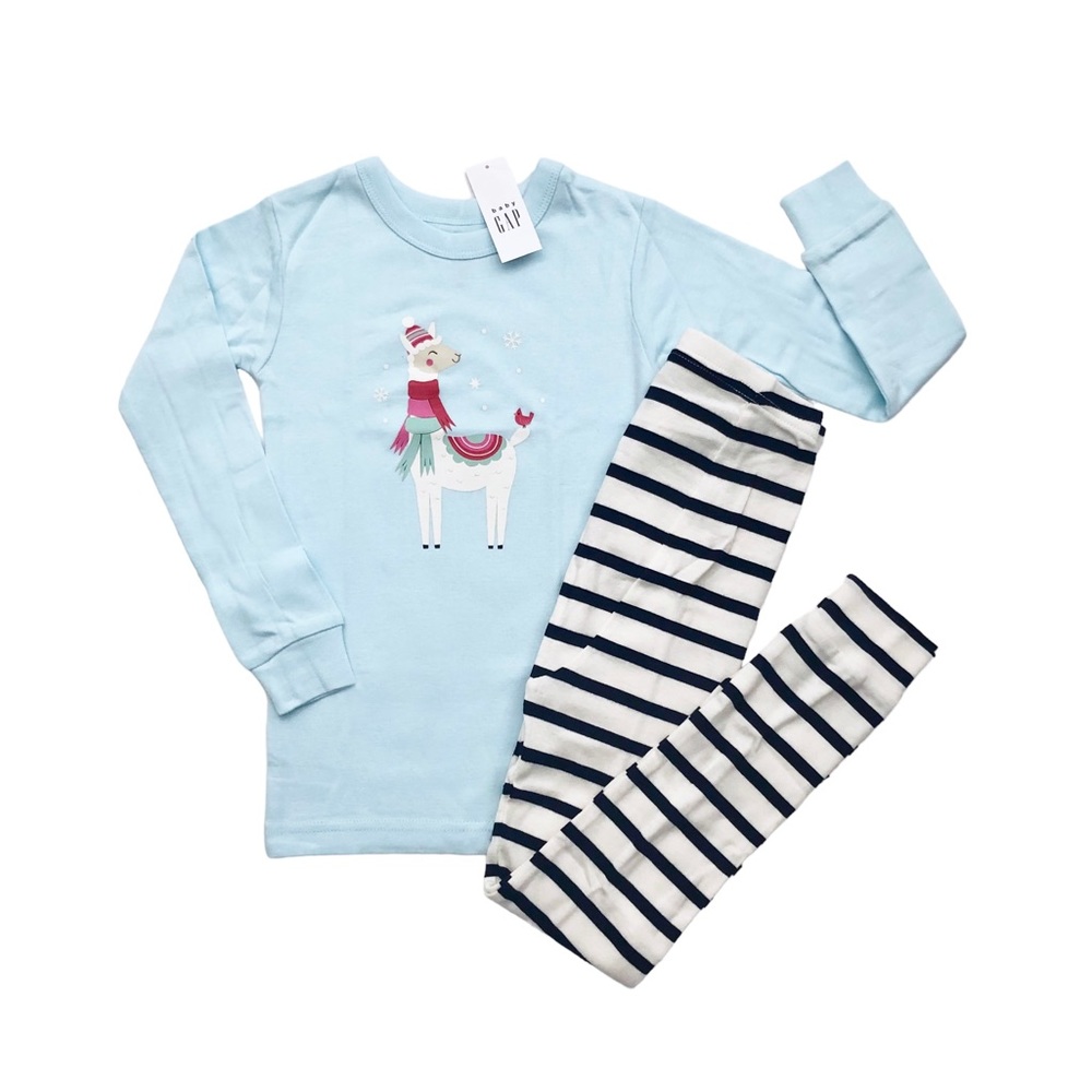 Gap girls Christmas llama pjs